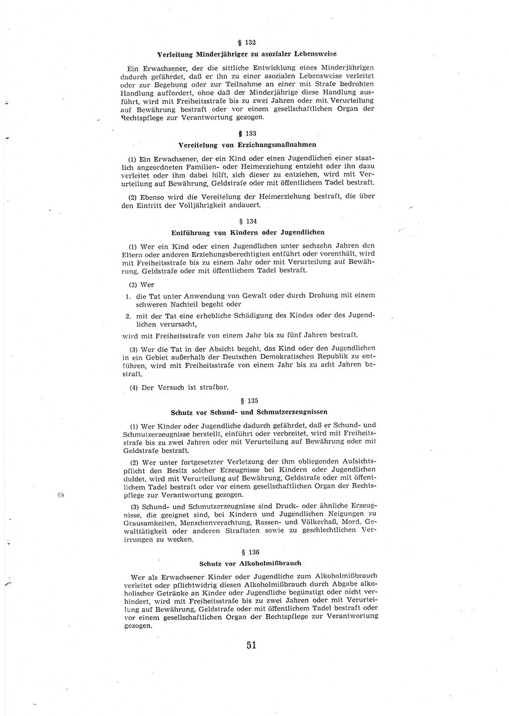 Entwurf des Strafgesetzbuches (StGB) der Deutschen Demokratischen Republik (DDR) 1967, Seite 51 (Entw. StGB DDR 1967, S. 51)
