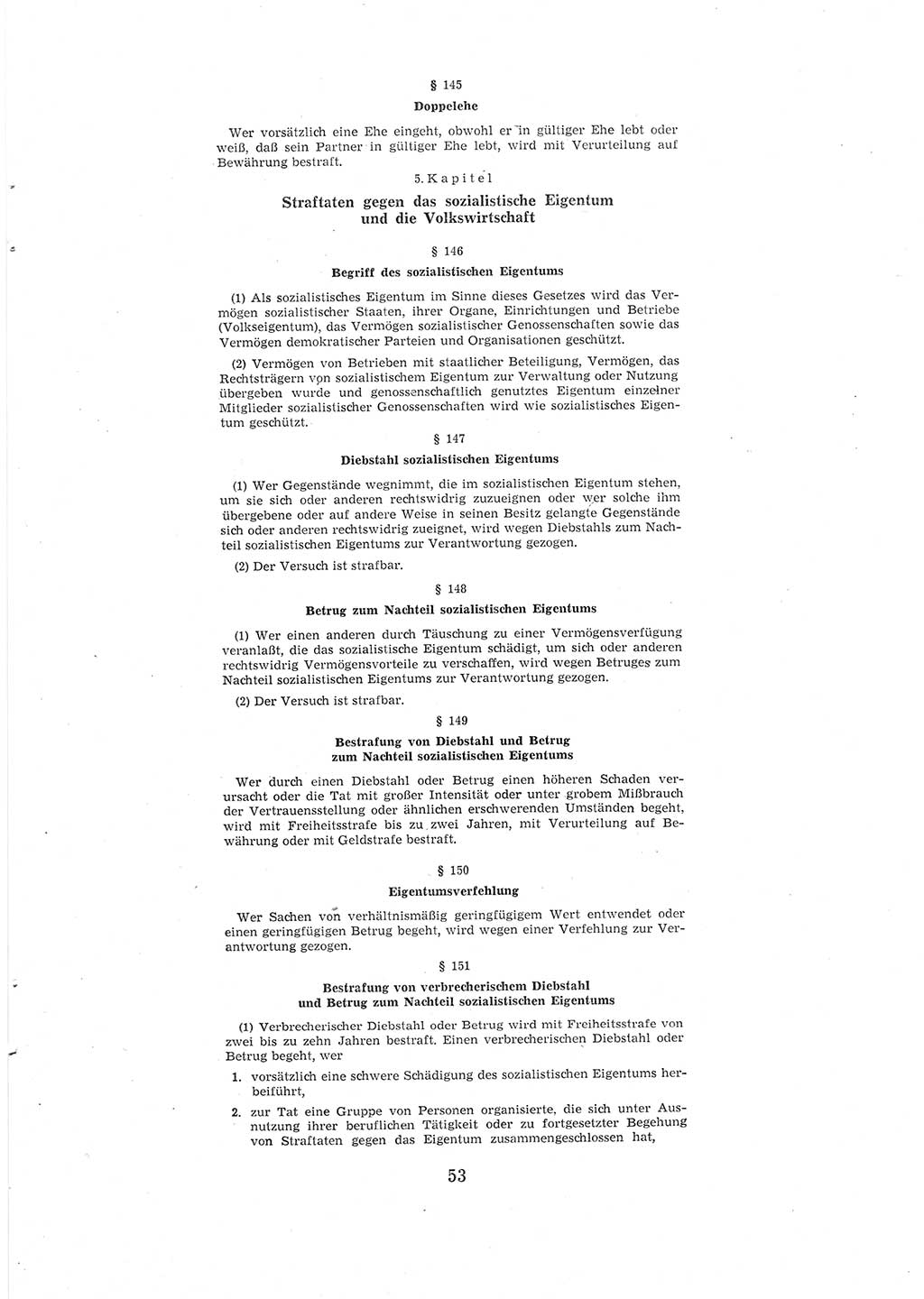 Entwurf des Strafgesetzbuches (StGB) der Deutschen Demokratischen Republik (DDR) 1967, Seite 53 (Entw. StGB DDR 1967, S. 53)