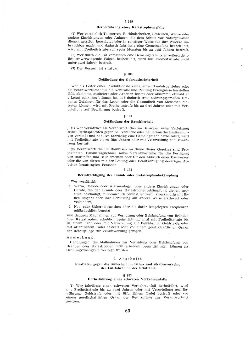Entwurf des Strafgesetzbuches (StGB) der Deutschen Demokratischen Republik (DDR) 1967, Seite 60 (Entw. StGB DDR 1967, S. 60)