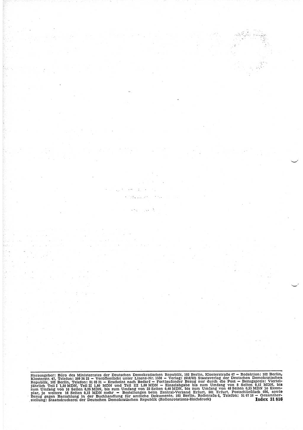 Gesetzblatt (GBl.) der Deutschen Demokratischen Republik (DDR) Teil Ⅰ 1967, Seite 46 (GBl. DDR Ⅰ 1967, S. 46)