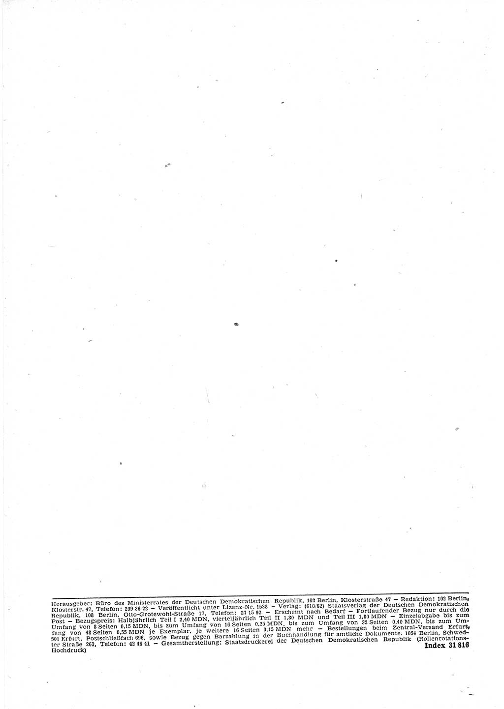 Gesetzblatt (GBl.) der Deutschen Demokratischen Republik (DDR) Teil Ⅰ 1967, Seite 100 (GBl. DDR Ⅰ 1967, S. 100)