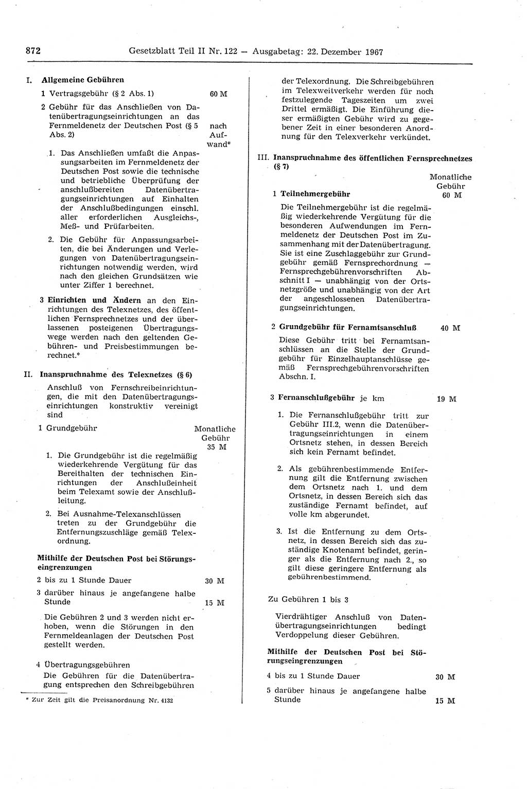 Gesetzblatt (GBl.) der Deutschen Demokratischen Republik (DDR) Teil ⅠⅠ 1967, Seite 872 (GBl. DDR ⅠⅠ 1967, S. 872)