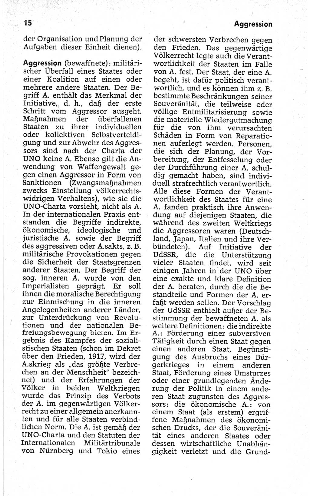 Kleines politisches Wörterbuch [Deutsche Demokratische Republik (DDR)] 1967, Seite 15 (Kl. pol. Wb. DDR 1967, S. 15)