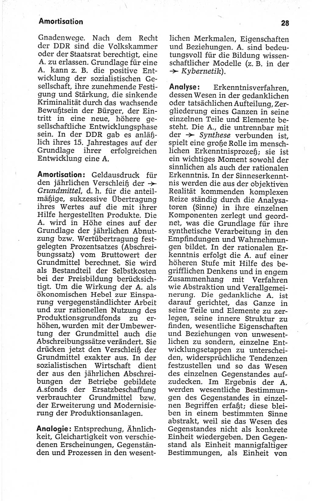 Kleines politisches Wörterbuch [Deutsche Demokratische Republik (DDR)] 1967, Seite 28 (Kl. pol. Wb. DDR 1967, S. 28)