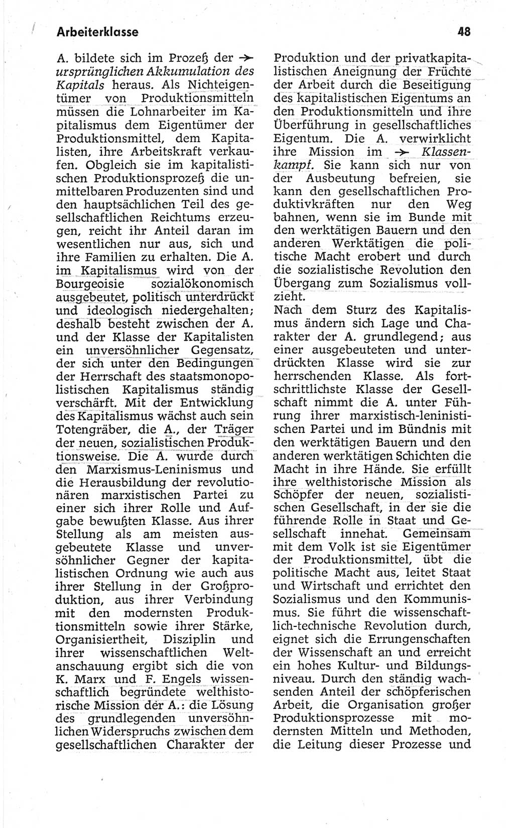Kleines politisches Wörterbuch [Deutsche Demokratische Republik (DDR)] 1967, Seite 48 (Kl. pol. Wb. DDR 1967, S. 48)