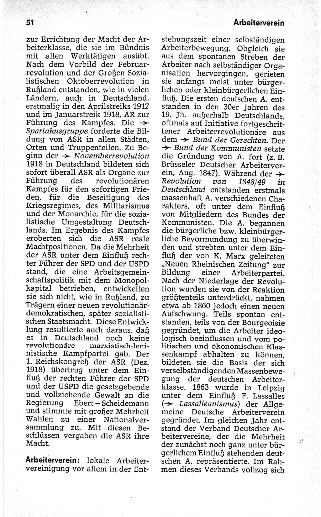 Kleines politisches Wörterbuch [Deutsche Demokratische Republik (DDR)] 1967, Seite 51 (Kl. pol. Wb. DDR 1967, S. 51)