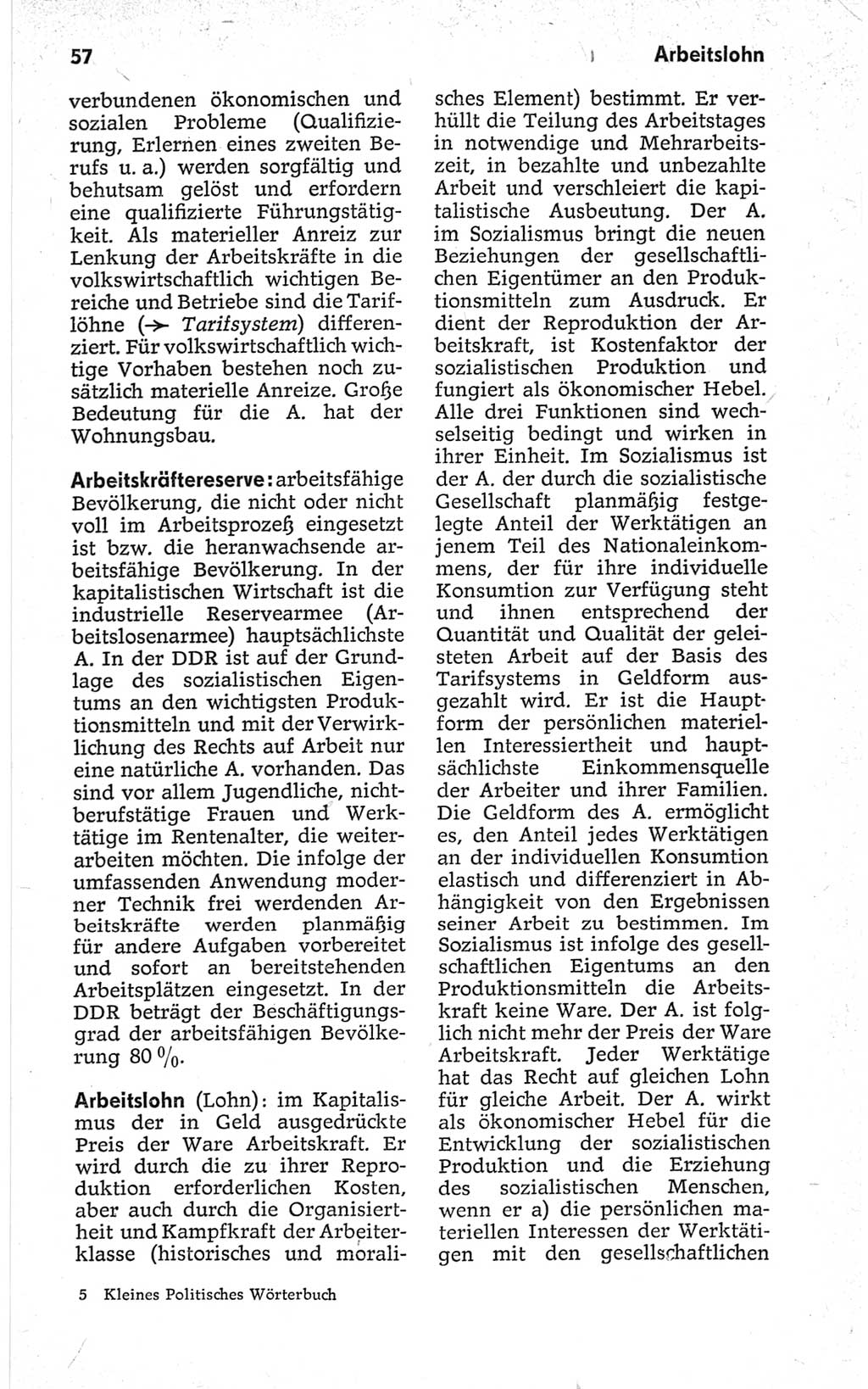 Kleines politisches Wörterbuch [Deutsche Demokratische Republik (DDR)] 1967, Seite 57 (Kl. pol. Wb. DDR 1967, S. 57)