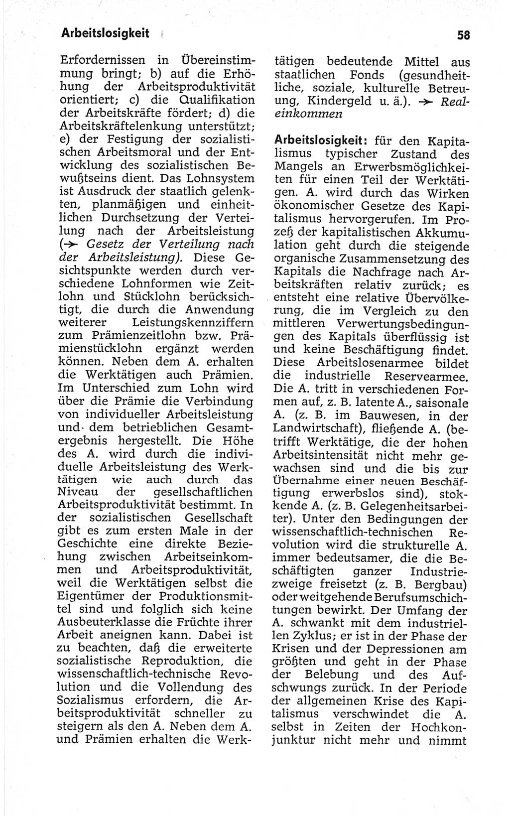 Kleines politisches Wörterbuch [Deutsche Demokratische Republik (DDR)] 1967, Seite 58 (Kl. pol. Wb. DDR 1967, S. 58)