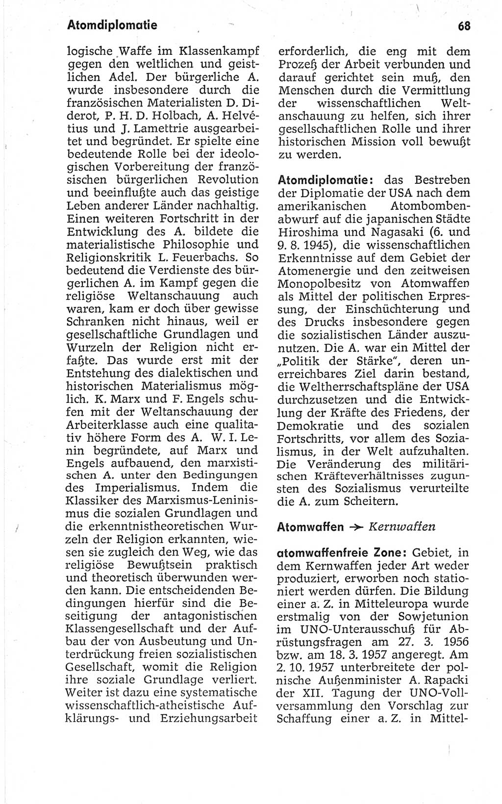 Kleines politisches Wörterbuch [Deutsche Demokratische Republik (DDR)] 1967, Seite 68 (Kl. pol. Wb. DDR 1967, S. 68)