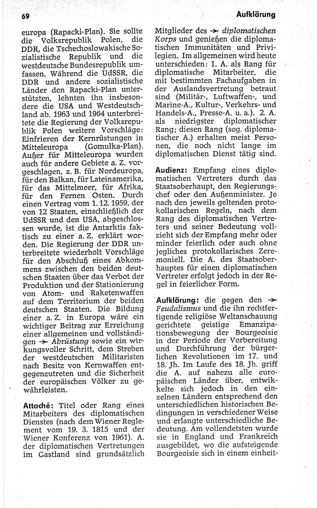 Kleines politisches Wörterbuch [Deutsche Demokratische Republik (DDR)] 1967, Seite 69 (Kl. pol. Wb. DDR 1967, S. 69)