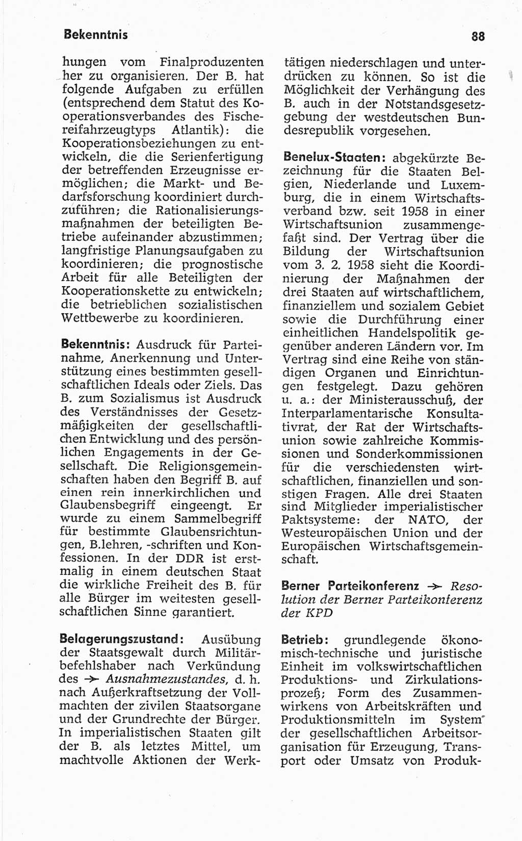 Kleines politisches Wörterbuch [Deutsche Demokratische Republik (DDR)] 1967, Seite 88 (Kl. pol. Wb. DDR 1967, S. 88)