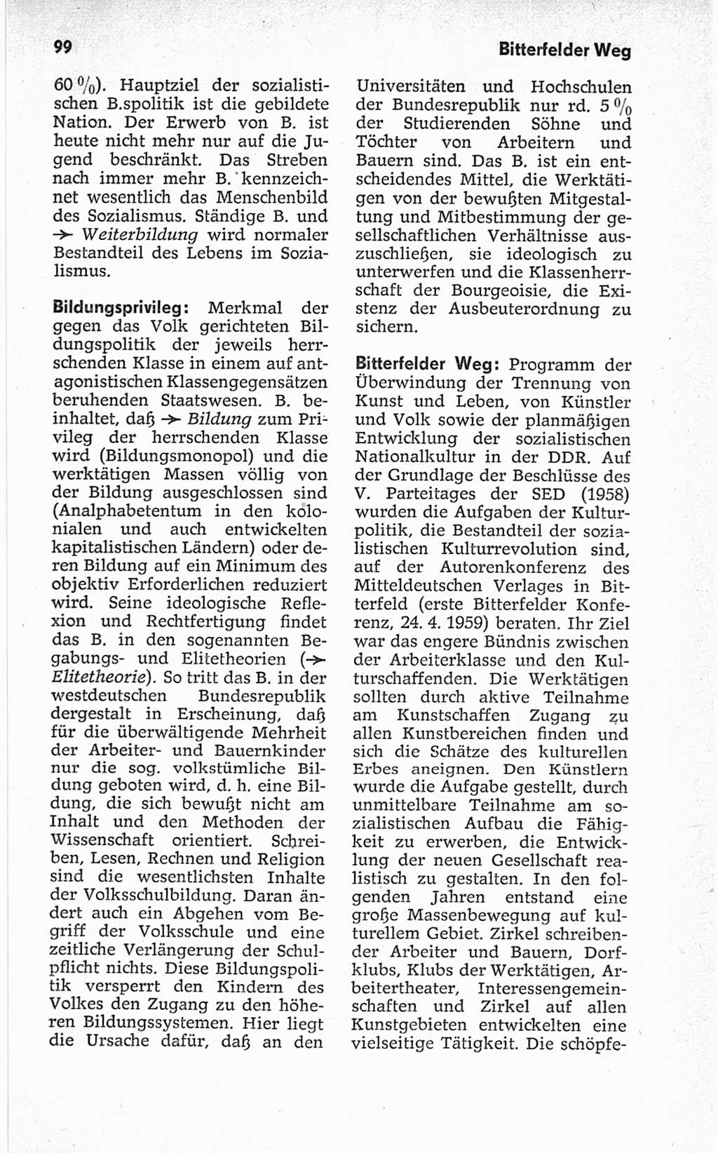 Kleines politisches Wörterbuch [Deutsche Demokratische Republik (DDR)] 1967, Seite 99 (Kl. pol. Wb. DDR 1967, S. 99)