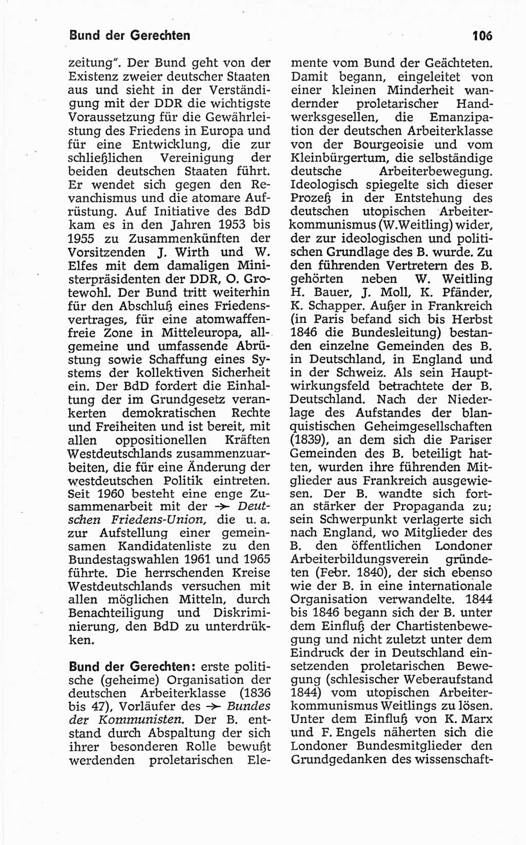 Kleines politisches Wörterbuch [Deutsche Demokratische Republik (DDR)] 1967, Seite 106 (Kl. pol. Wb. DDR 1967, S. 106)