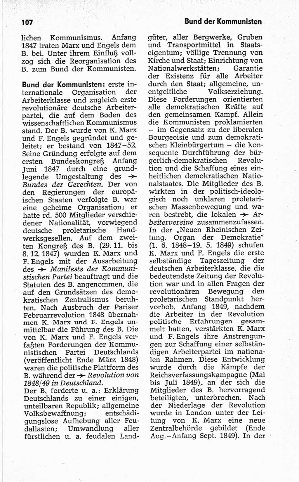 Kleines politisches Wörterbuch [Deutsche Demokratische Republik (DDR)] 1967, Seite 107 (Kl. pol. Wb. DDR 1967, S. 107)