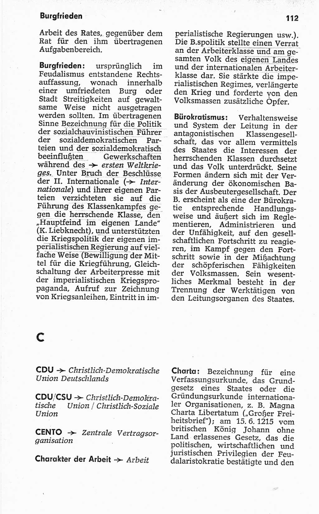 Kleines politisches Wörterbuch [Deutsche Demokratische Republik (DDR)] 1967, Seite 112 (Kl. pol. Wb. DDR 1967, S. 112)