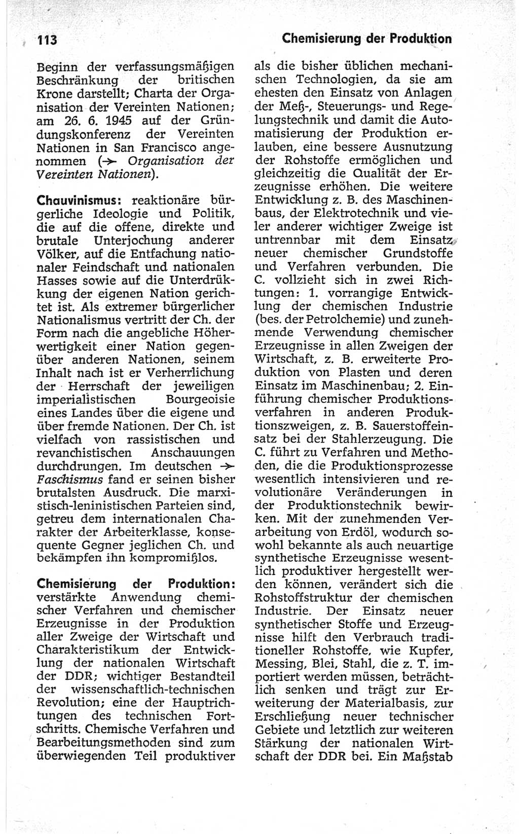 Kleines politisches Wörterbuch [Deutsche Demokratische Republik (DDR)] 1967, Seite 113 (Kl. pol. Wb. DDR 1967, S. 113)
