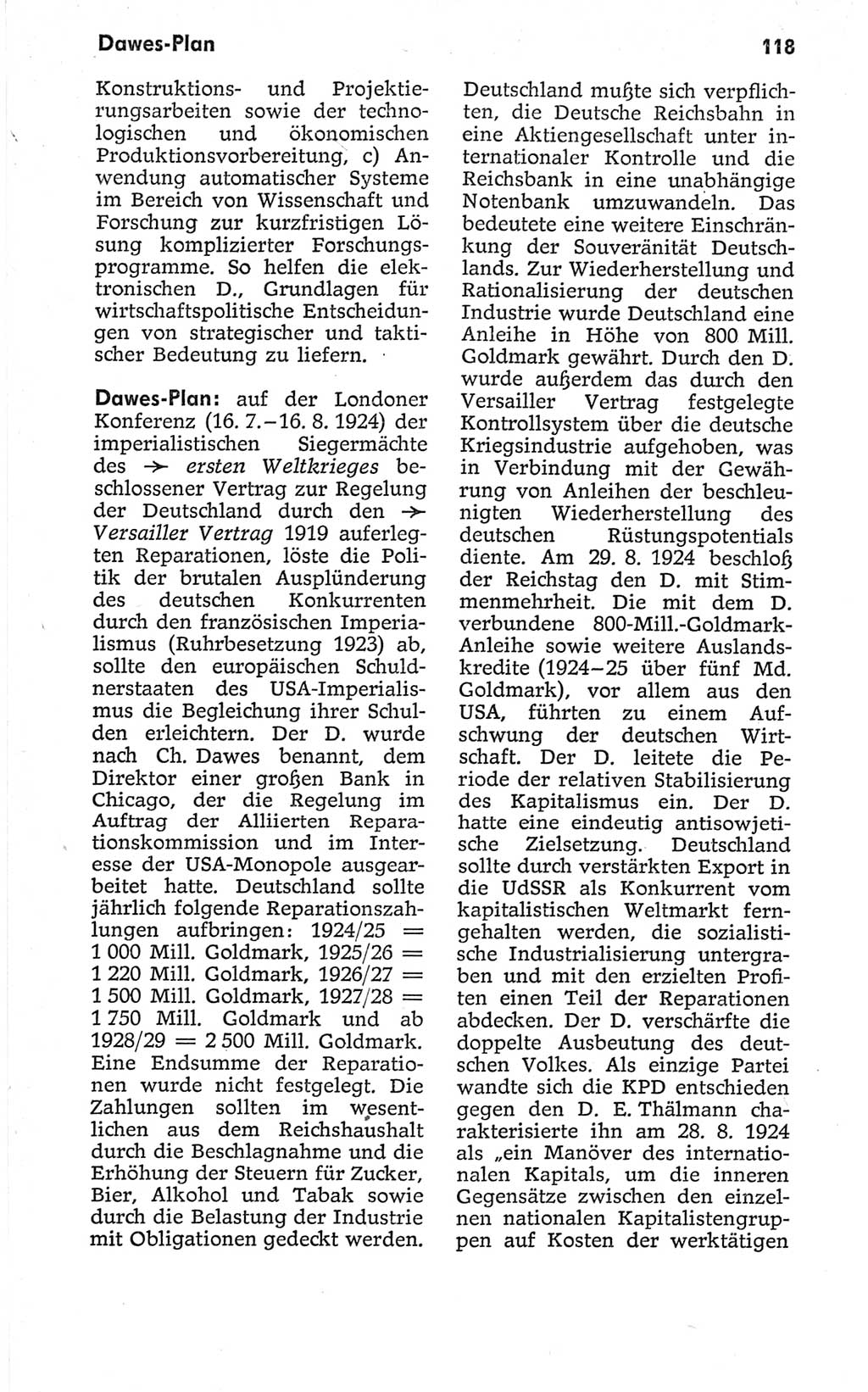 Kleines politisches Wörterbuch [Deutsche Demokratische Republik (DDR)] 1967, Seite 118 (Kl. pol. Wb. DDR 1967, S. 118)