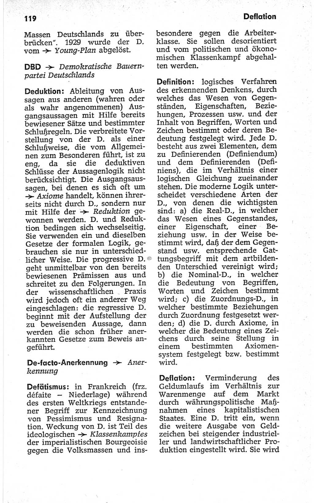 Kleines politisches Wörterbuch [Deutsche Demokratische Republik (DDR)] 1967, Seite 119 (Kl. pol. Wb. DDR 1967, S. 119)