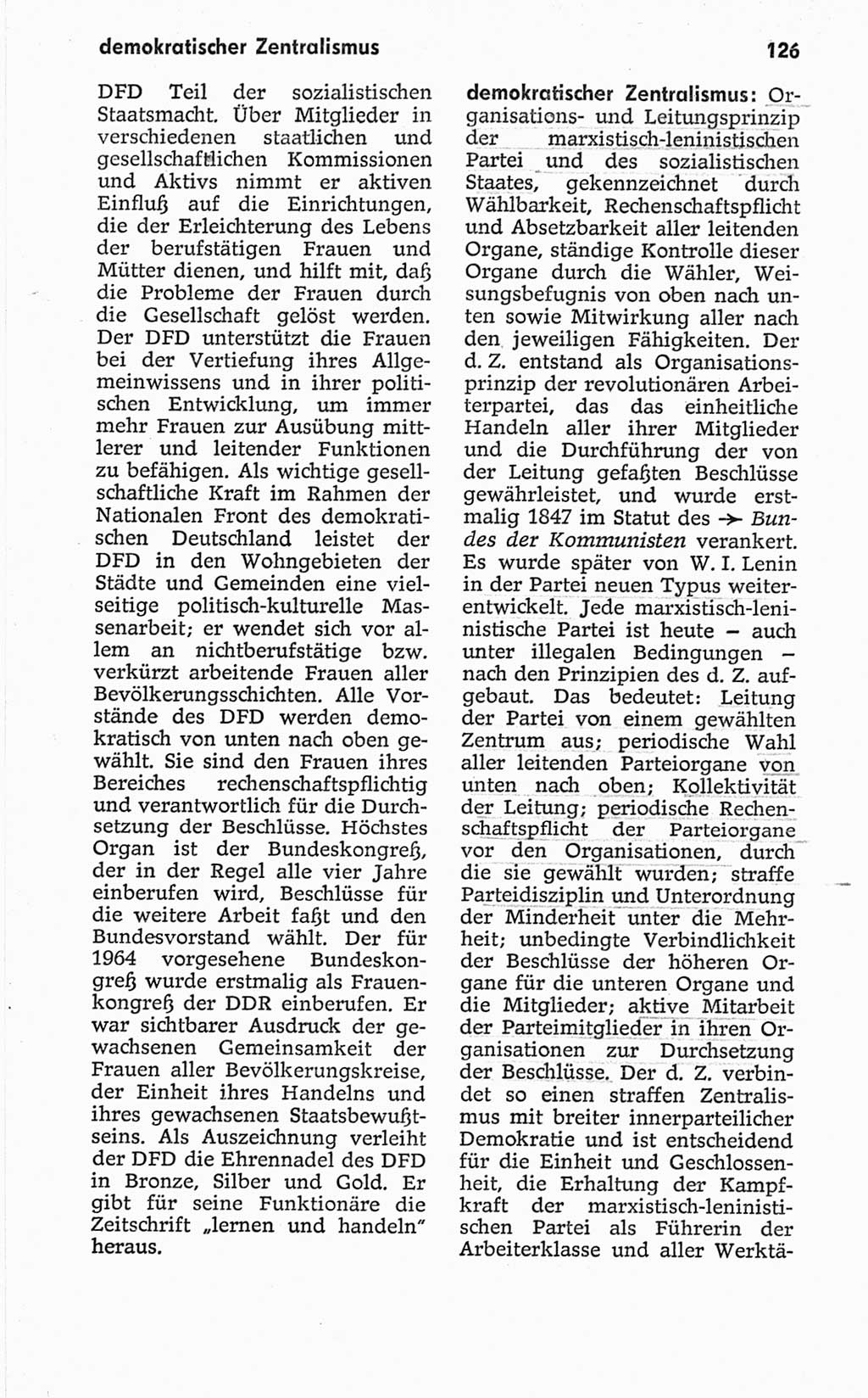 Kleines politisches Wörterbuch [Deutsche Demokratische Republik (DDR)] 1967, Seite 126 (Kl. pol. Wb. DDR 1967, S. 126)