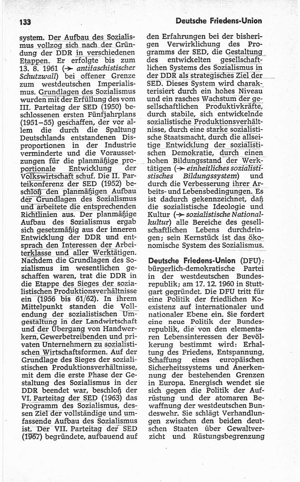 Kleines politisches Wörterbuch [Deutsche Demokratische Republik (DDR)] 1967, Seite 133 (Kl. pol. Wb. DDR 1967, S. 133)