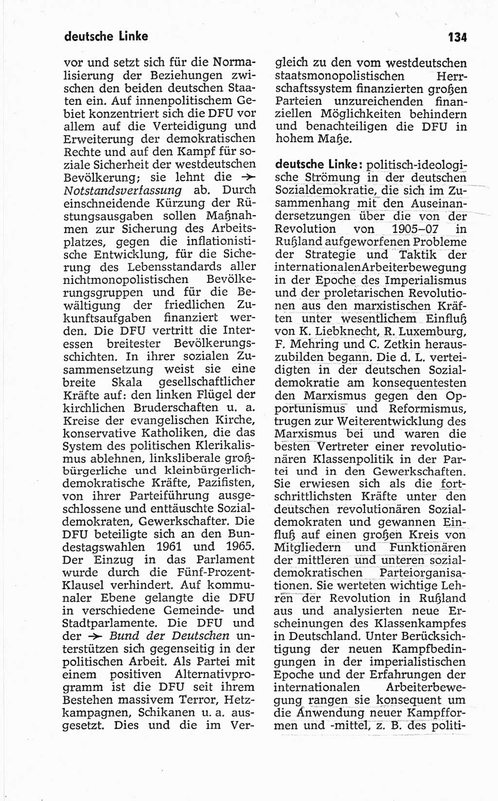 Kleines politisches Wörterbuch [Deutsche Demokratische Republik (DDR)] 1967, Seite 134 (Kl. pol. Wb. DDR 1967, S. 134)