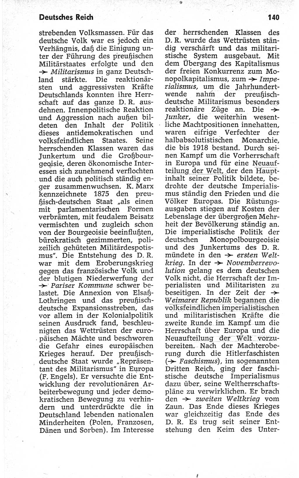Kleines politisches Wörterbuch [Deutsche Demokratische Republik (DDR)] 1967, Seite 140 (Kl. pol. Wb. DDR 1967, S. 140)