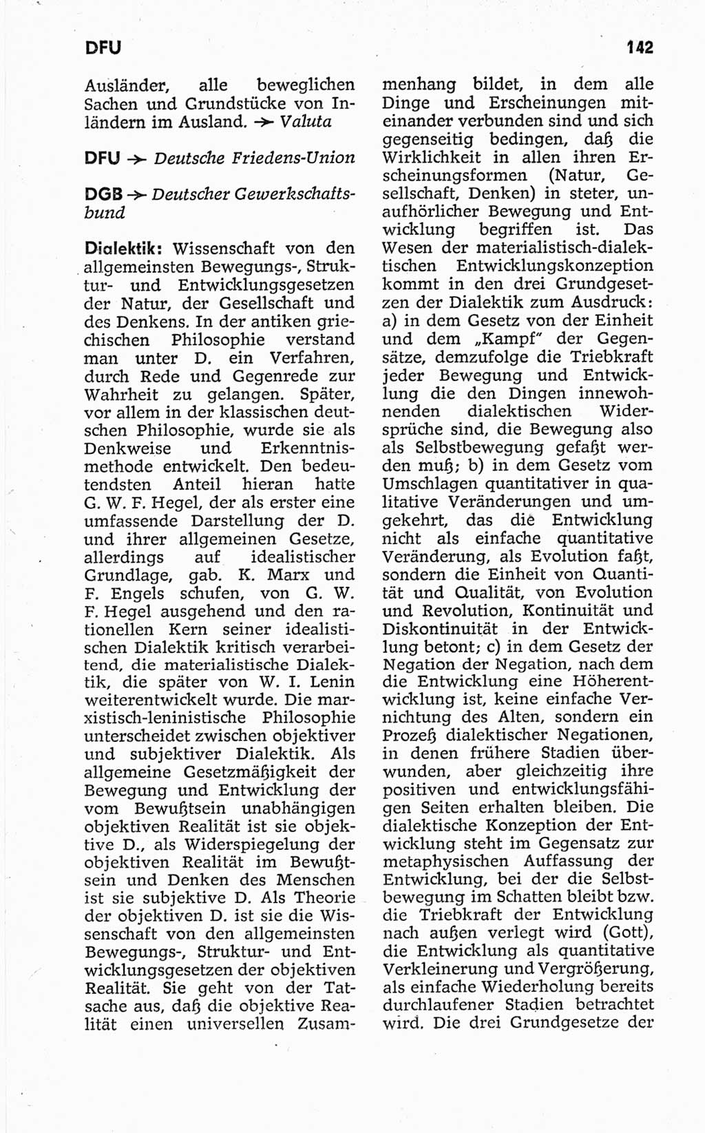 Kleines politisches Wörterbuch [Deutsche Demokratische Republik (DDR)] 1967, Seite 142 (Kl. pol. Wb. DDR 1967, S. 142)