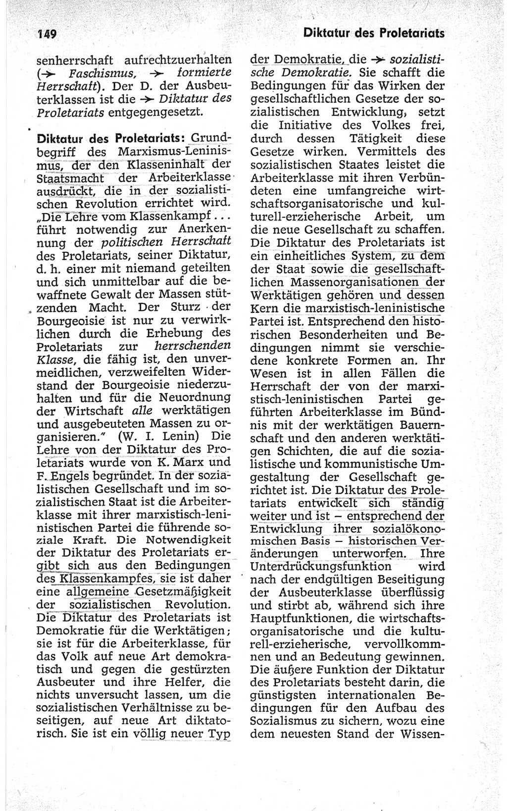 Kleines politisches Wörterbuch [Deutsche Demokratische Republik (DDR)] 1967, Seite 149 (Kl. pol. Wb. DDR 1967, S. 149)