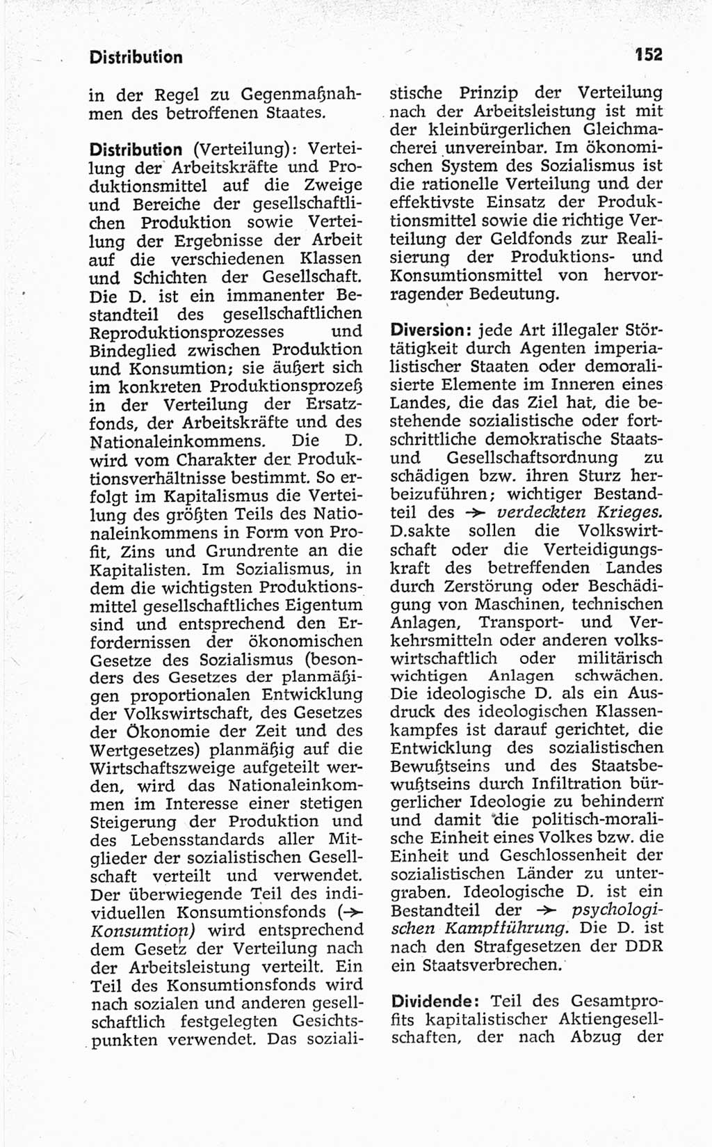 Kleines politisches Wörterbuch [Deutsche Demokratische Republik (DDR)] 1967, Seite 152 (Kl. pol. Wb. DDR 1967, S. 152)