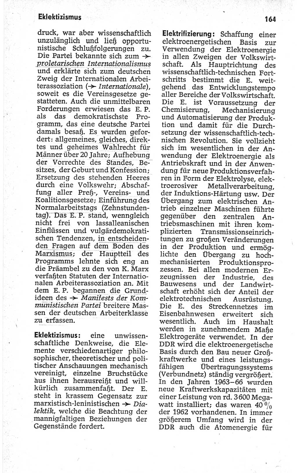 Kleines politisches Wörterbuch [Deutsche Demokratische Republik (DDR)] 1967, Seite 164 (Kl. pol. Wb. DDR 1967, S. 164)
