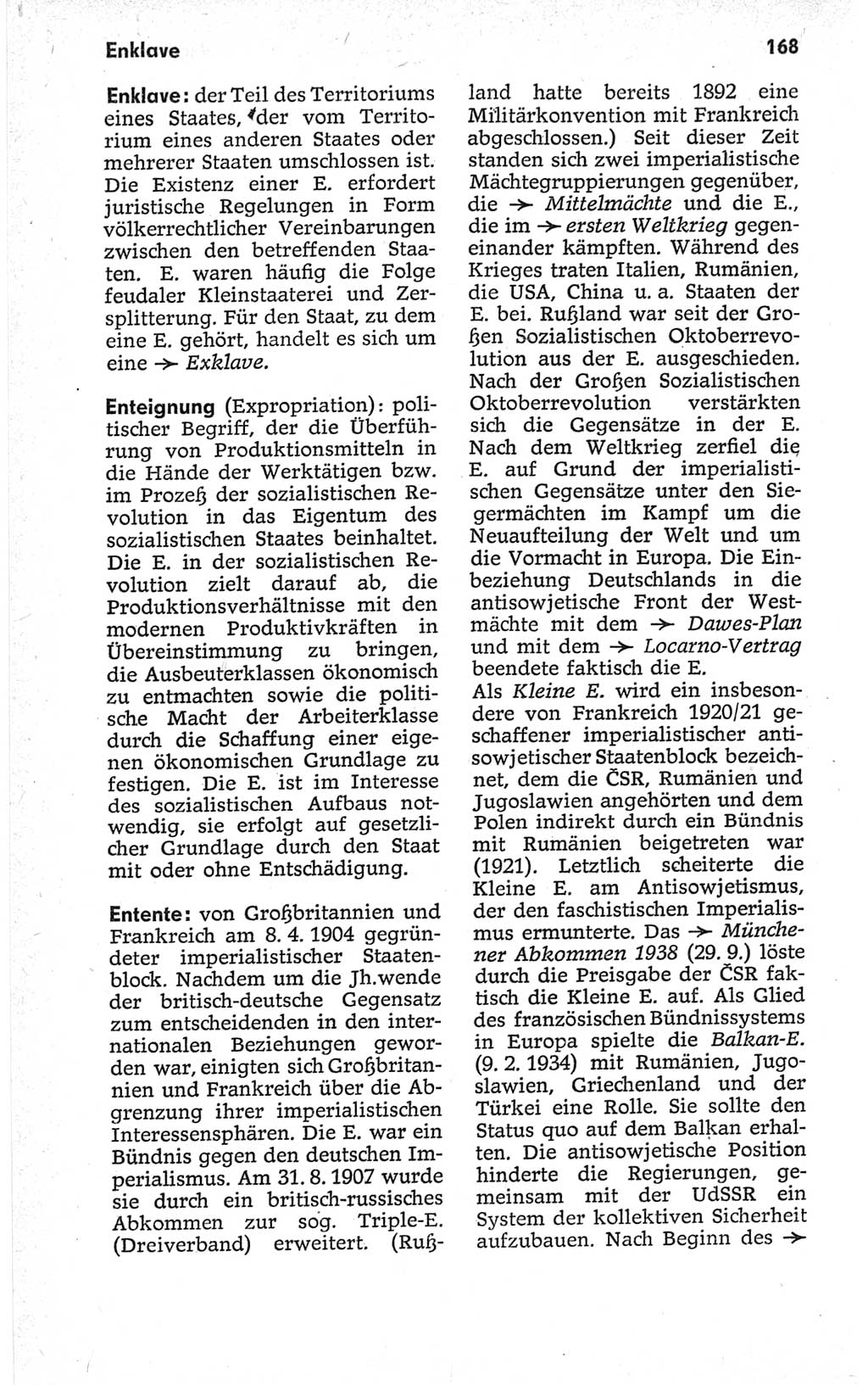 Kleines politisches Wörterbuch [Deutsche Demokratische Republik (DDR)] 1967, Seite 168 (Kl. pol. Wb. DDR 1967, S. 168)