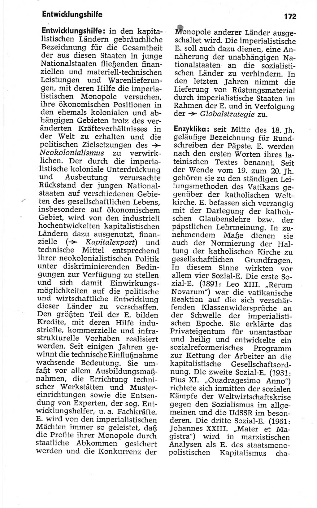 Kleines politisches Wörterbuch [Deutsche Demokratische Republik (DDR)] 1967, Seite 172 (Kl. pol. Wb. DDR 1967, S. 172)