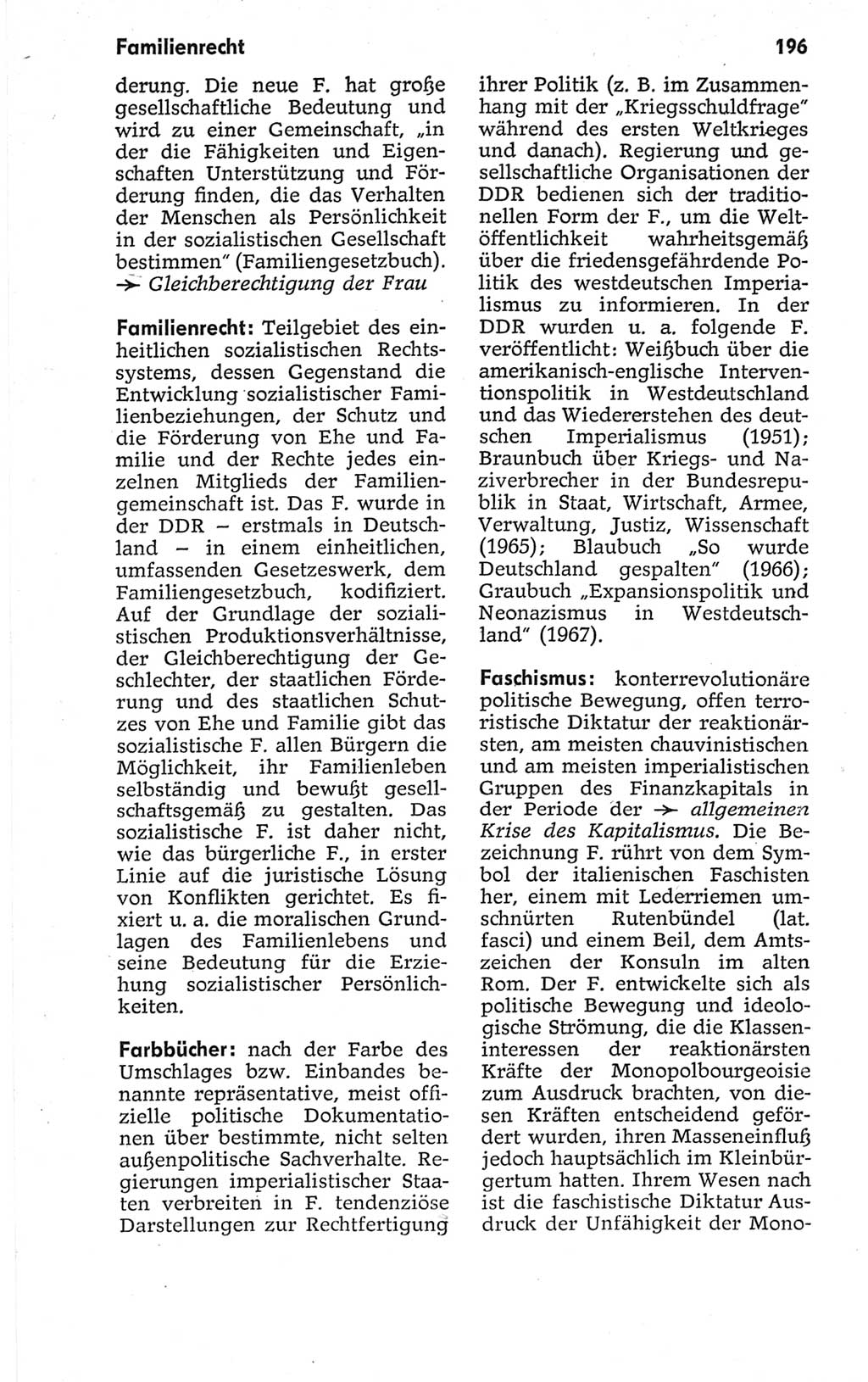 Kleines politisches Wörterbuch [Deutsche Demokratische Republik (DDR)] 1967, Seite 196 (Kl. pol. Wb. DDR 1967, S. 196)
