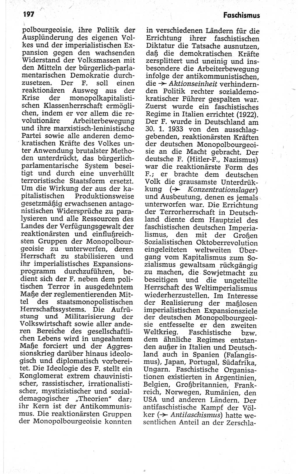 Kleines politisches Wörterbuch [Deutsche Demokratische Republik (DDR)] 1967, Seite 197 (Kl. pol. Wb. DDR 1967, S. 197)