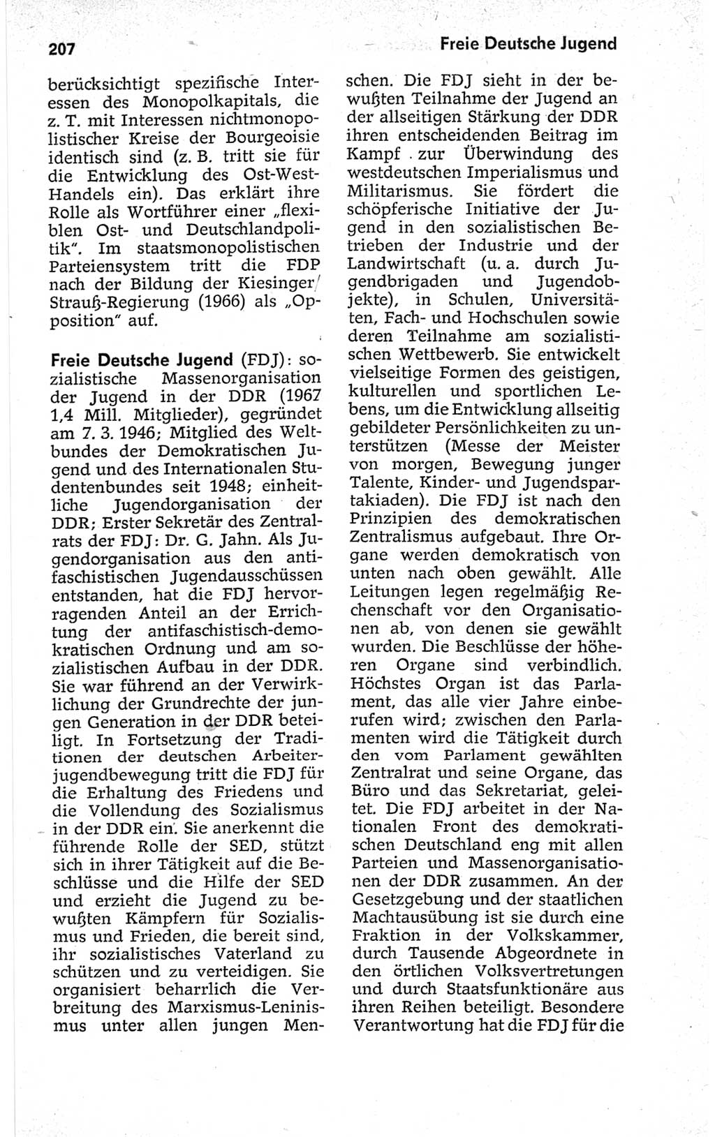 Kleines politisches Wörterbuch [Deutsche Demokratische Republik (DDR)] 1967, Seite 207 (Kl. pol. Wb. DDR 1967, S. 207)