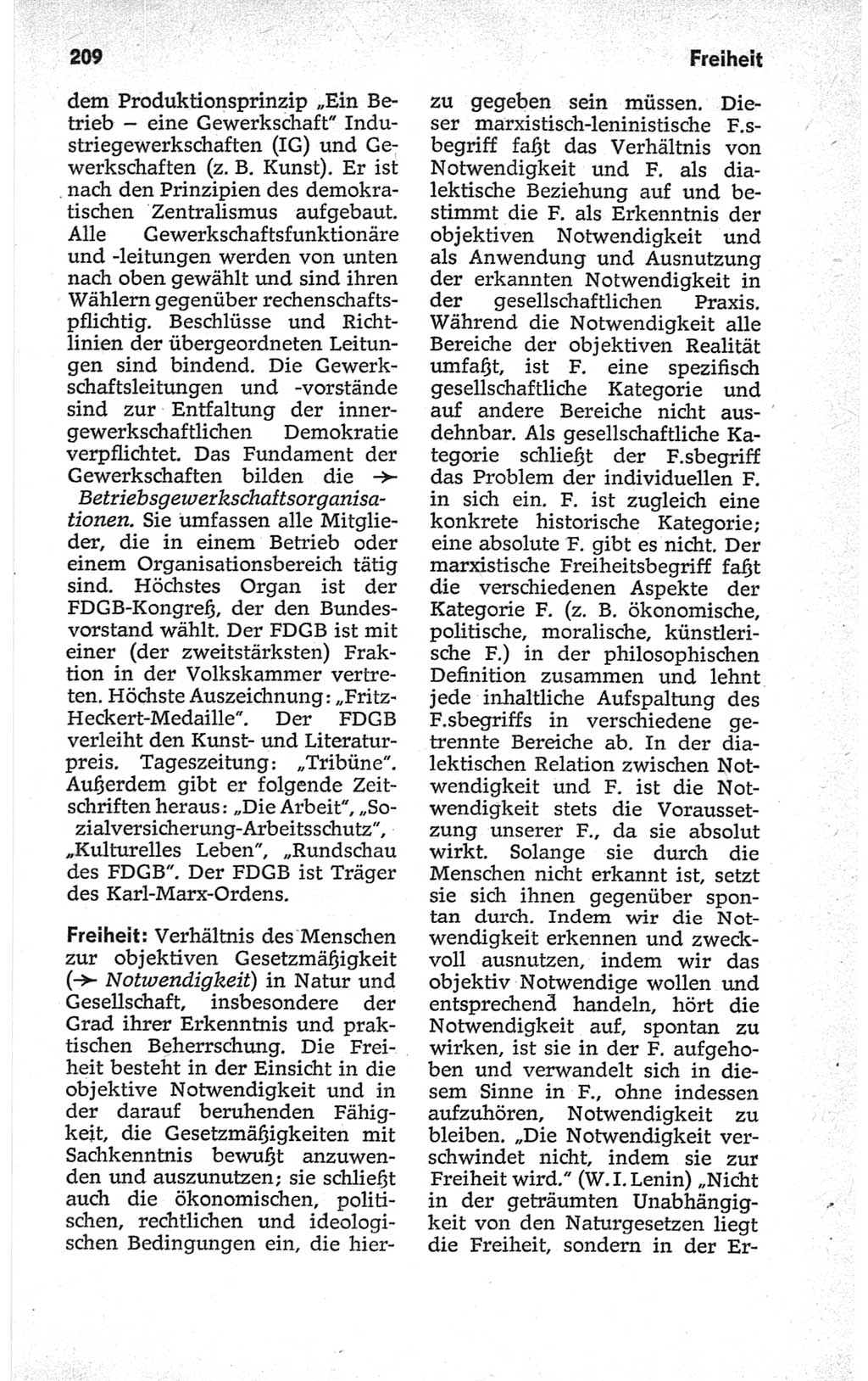 Kleines politisches Wörterbuch [Deutsche Demokratische Republik (DDR)] 1967, Seite 209 (Kl. pol. Wb. DDR 1967, S. 209)