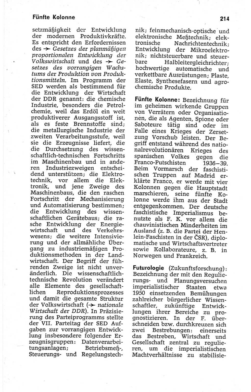 Kleines politisches Wörterbuch [Deutsche Demokratische Republik (DDR)] 1967, Seite 214 (Kl. pol. Wb. DDR 1967, S. 214)