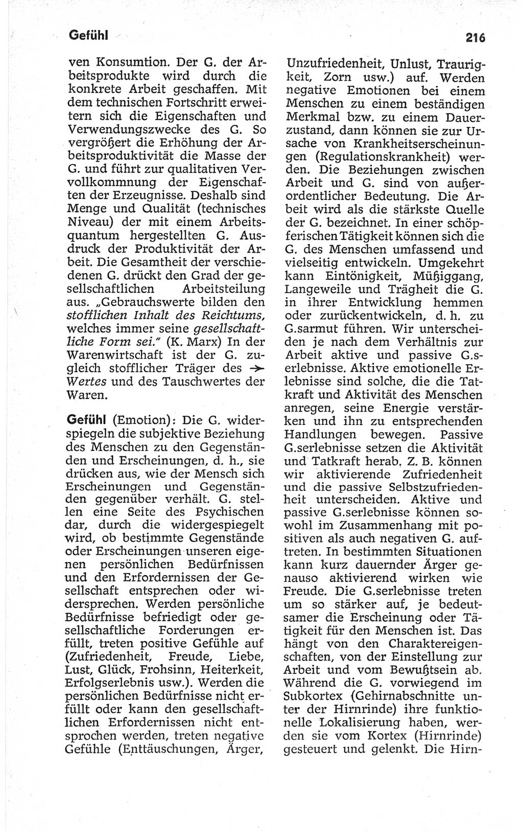 Kleines politisches Wörterbuch [Deutsche Demokratische Republik (DDR)] 1967, Seite 216 (Kl. pol. Wb. DDR 1967, S. 216)