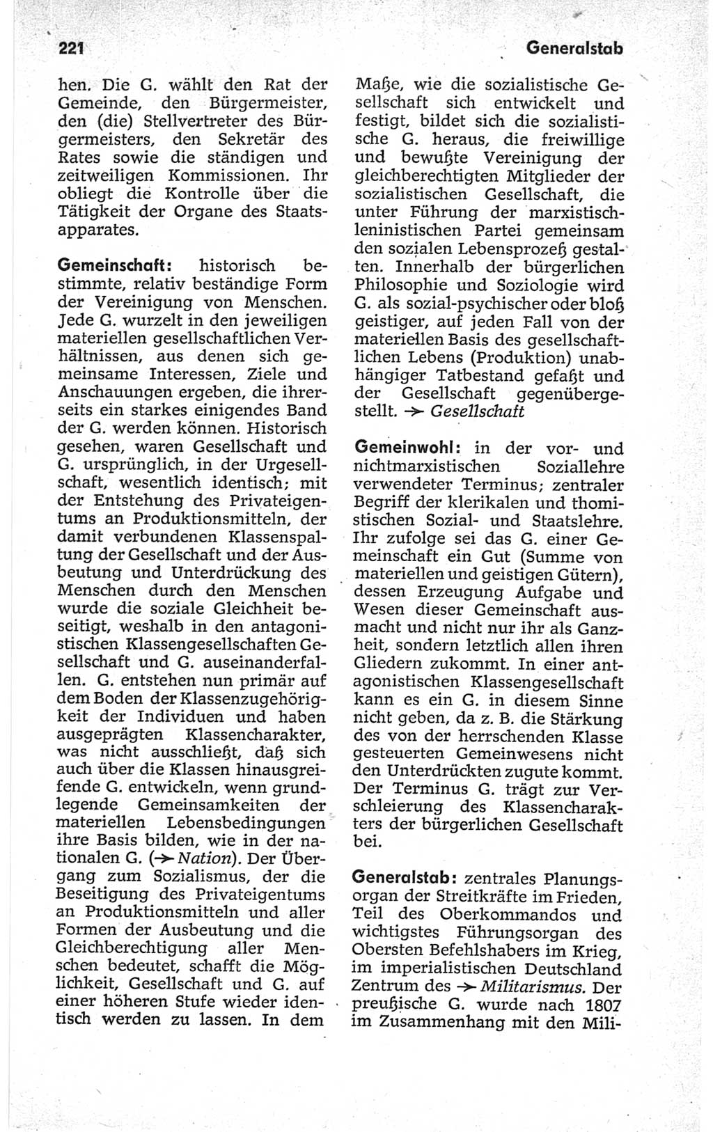 Kleines politisches Wörterbuch [Deutsche Demokratische Republik (DDR)] 1967, Seite 221 (Kl. pol. Wb. DDR 1967, S. 221)