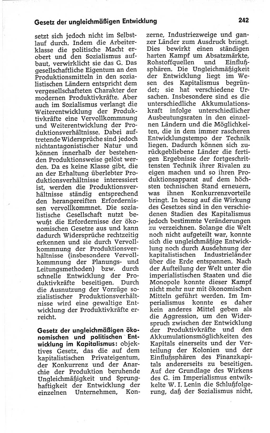 Kleines politisches Wörterbuch [Deutsche Demokratische Republik (DDR)] 1967, Seite 242 (Kl. pol. Wb. DDR 1967, S. 242)