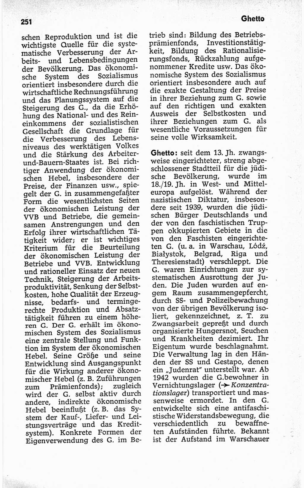 Kleines politisches Wörterbuch [Deutsche Demokratische Republik (DDR)] 1967, Seite 251 (Kl. pol. Wb. DDR 1967, S. 251)