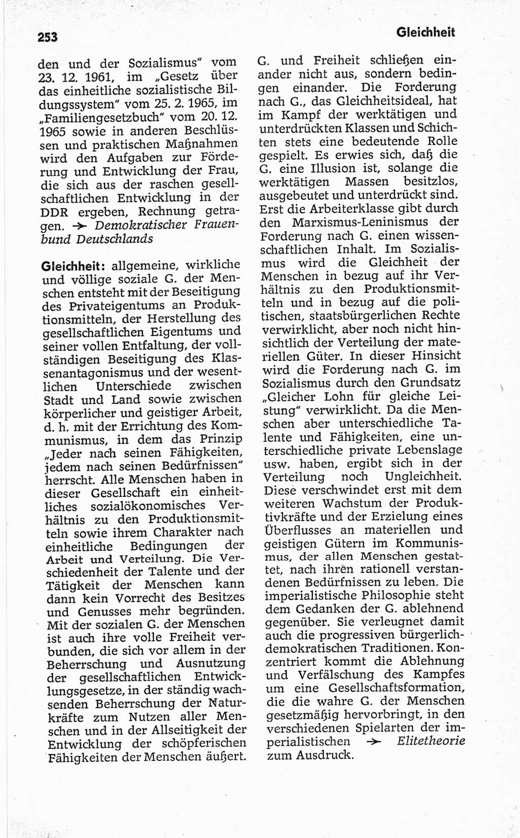 Kleines politisches Wörterbuch [Deutsche Demokratische Republik (DDR)] 1967, Seite 253 (Kl. pol. Wb. DDR 1967, S. 253)