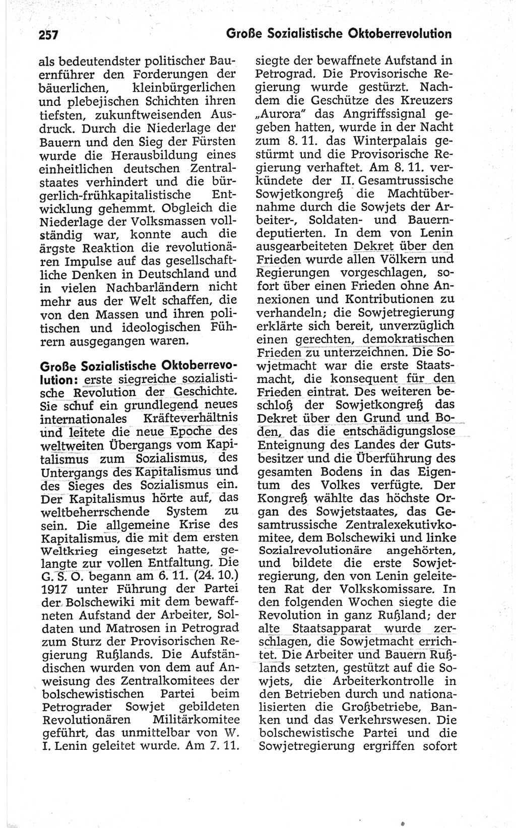 Kleines politisches Wörterbuch [Deutsche Demokratische Republik (DDR)] 1967, Seite 257 (Kl. pol. Wb. DDR 1967, S. 257)