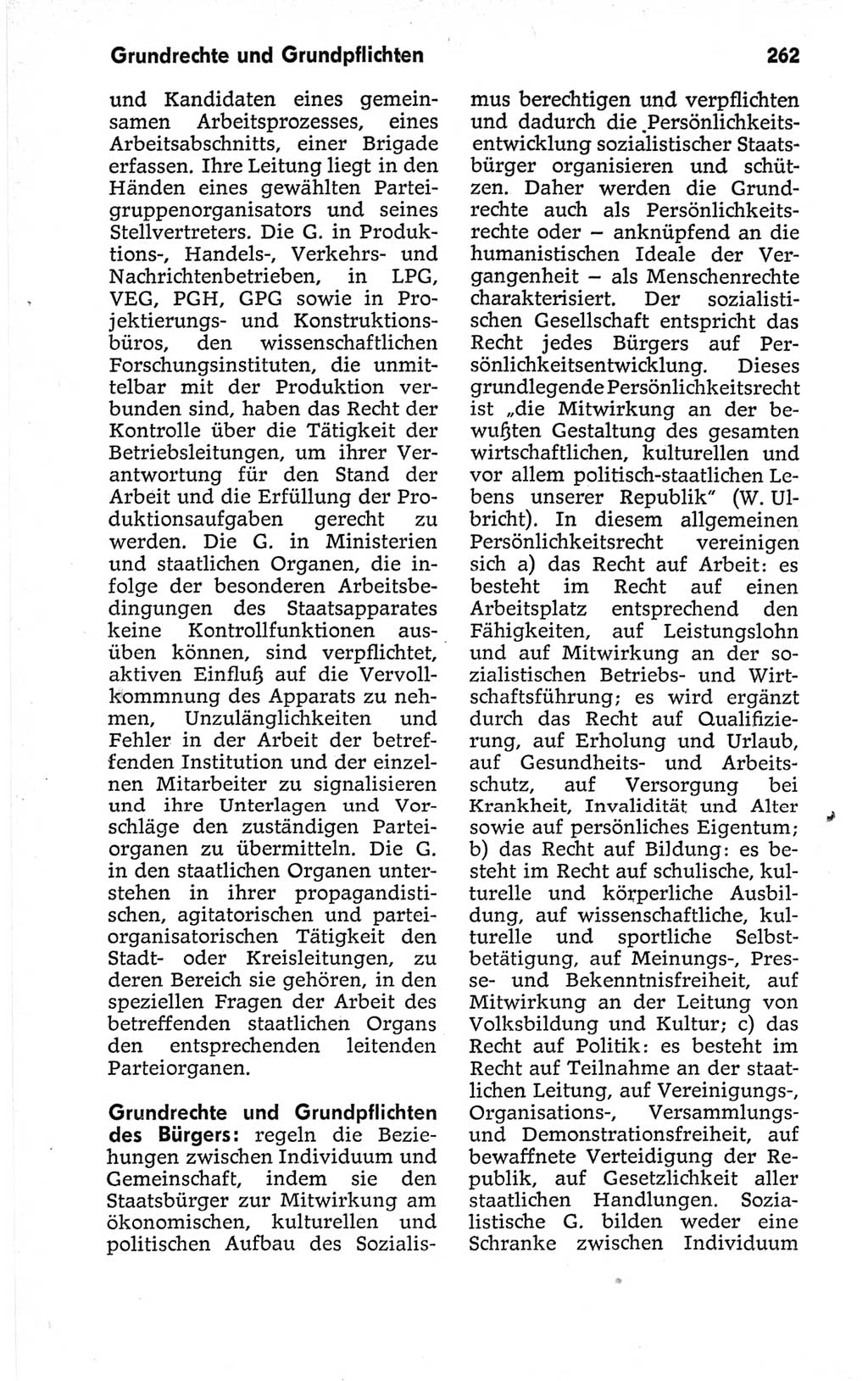 Kleines politisches Wörterbuch [Deutsche Demokratische Republik (DDR)] 1967, Seite 262 (Kl. pol. Wb. DDR 1967, S. 262)