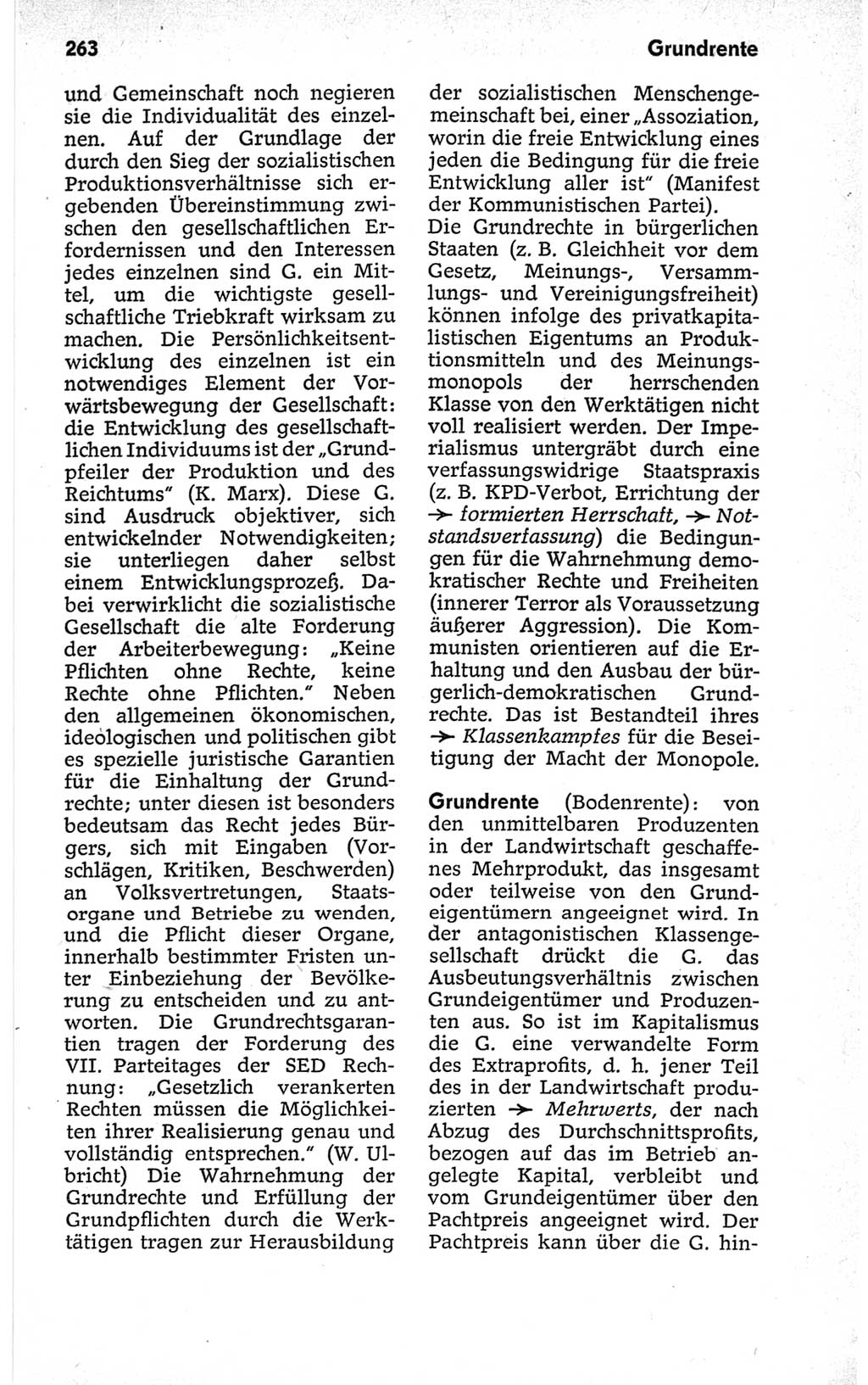 Kleines politisches Wörterbuch [Deutsche Demokratische Republik (DDR)] 1967, Seite 263 (Kl. pol. Wb. DDR 1967, S. 263)
