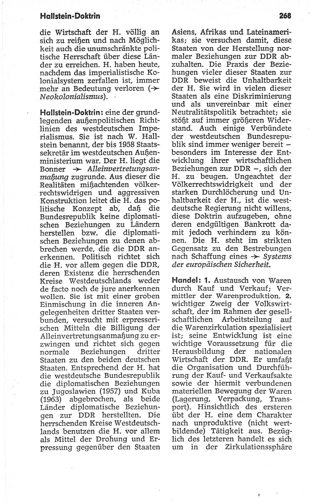 Kleines politisches Wörterbuch [Deutsche Demokratische Republik (DDR)] 1967, Seite 268 (Kl. pol. Wb. DDR 1967, S. 268)