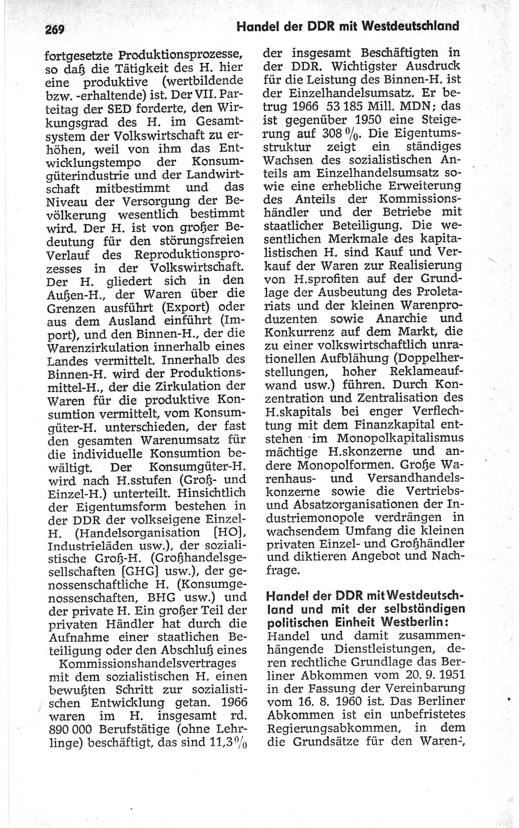 Kleines politisches Wörterbuch [Deutsche Demokratische Republik (DDR)] 1967, Seite 269 (Kl. pol. Wb. DDR 1967, S. 269)