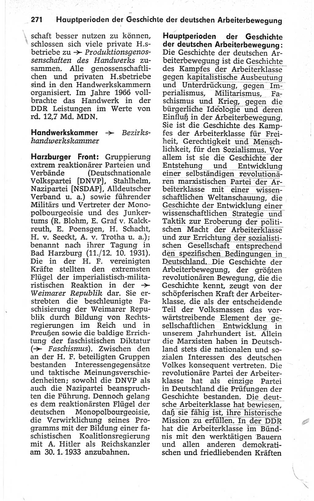 Kleines politisches Wörterbuch [Deutsche Demokratische Republik (DDR)] 1967, Seite 271 (Kl. pol. Wb. DDR 1967, S. 271)