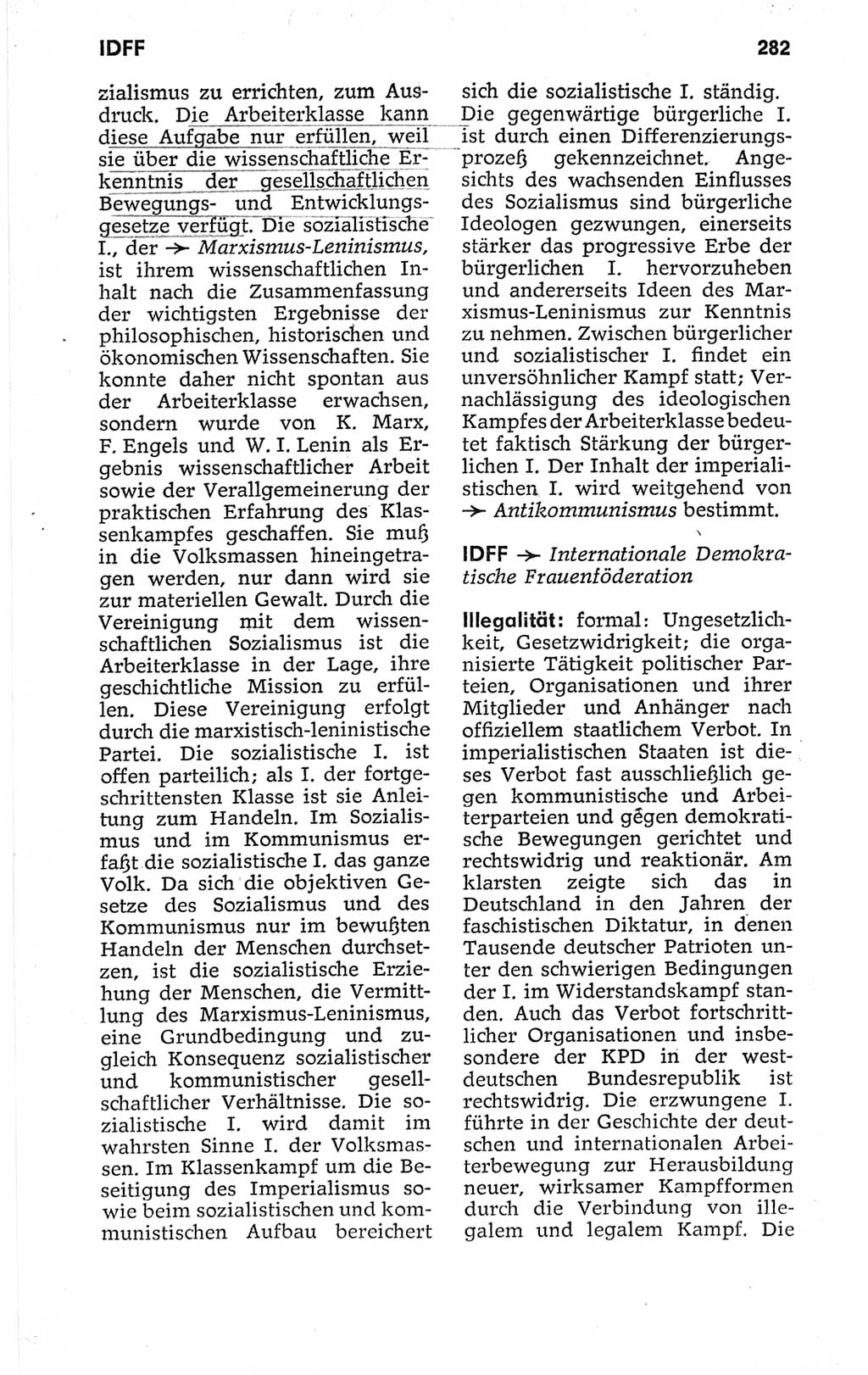 Kleines politisches Wörterbuch [Deutsche Demokratische Republik (DDR)] 1967, Seite 282 (Kl. pol. Wb. DDR 1967, S. 282)