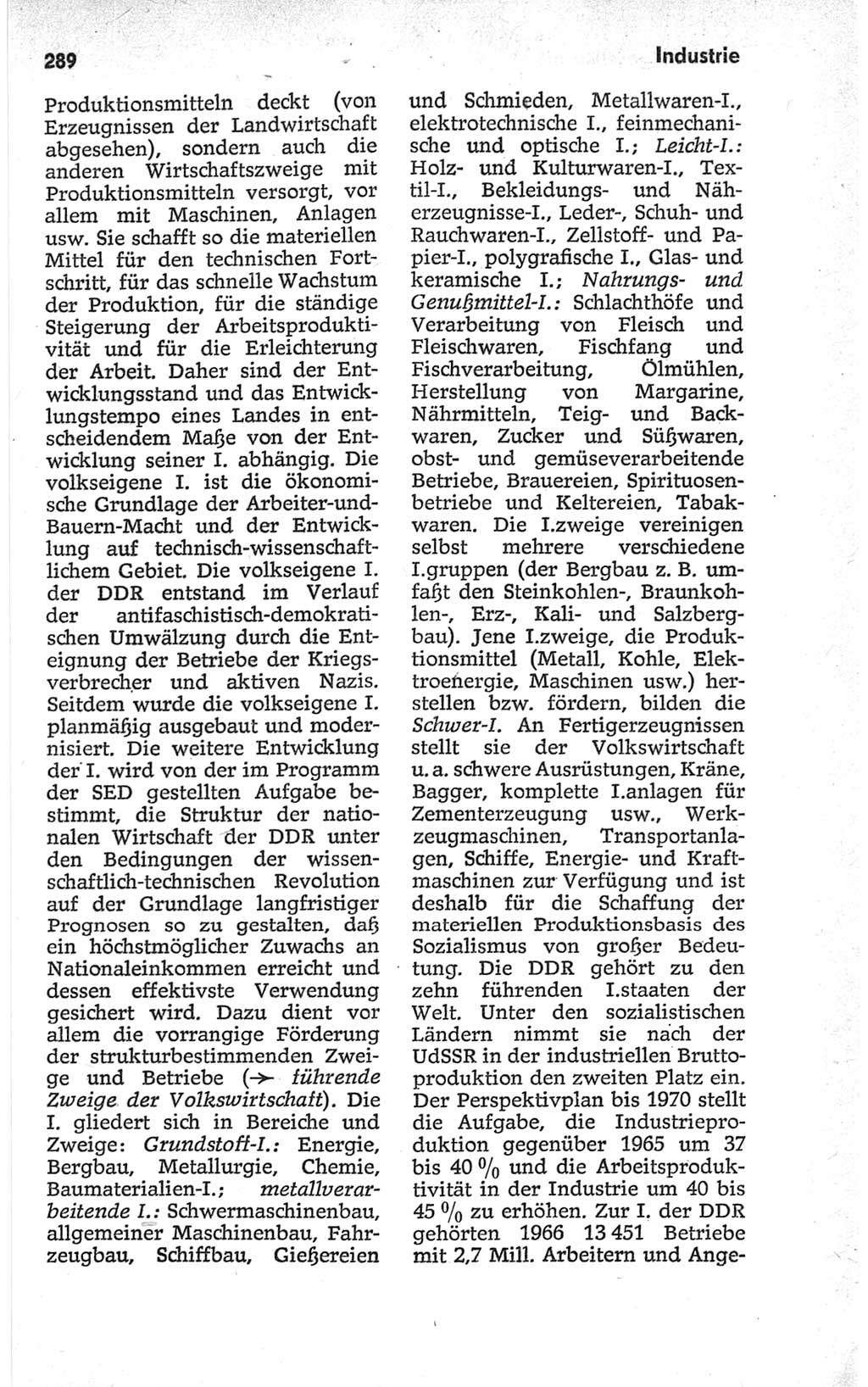 Kleines politisches Wörterbuch [Deutsche Demokratische Republik (DDR)] 1967, Seite 289 (Kl. pol. Wb. DDR 1967, S. 289)